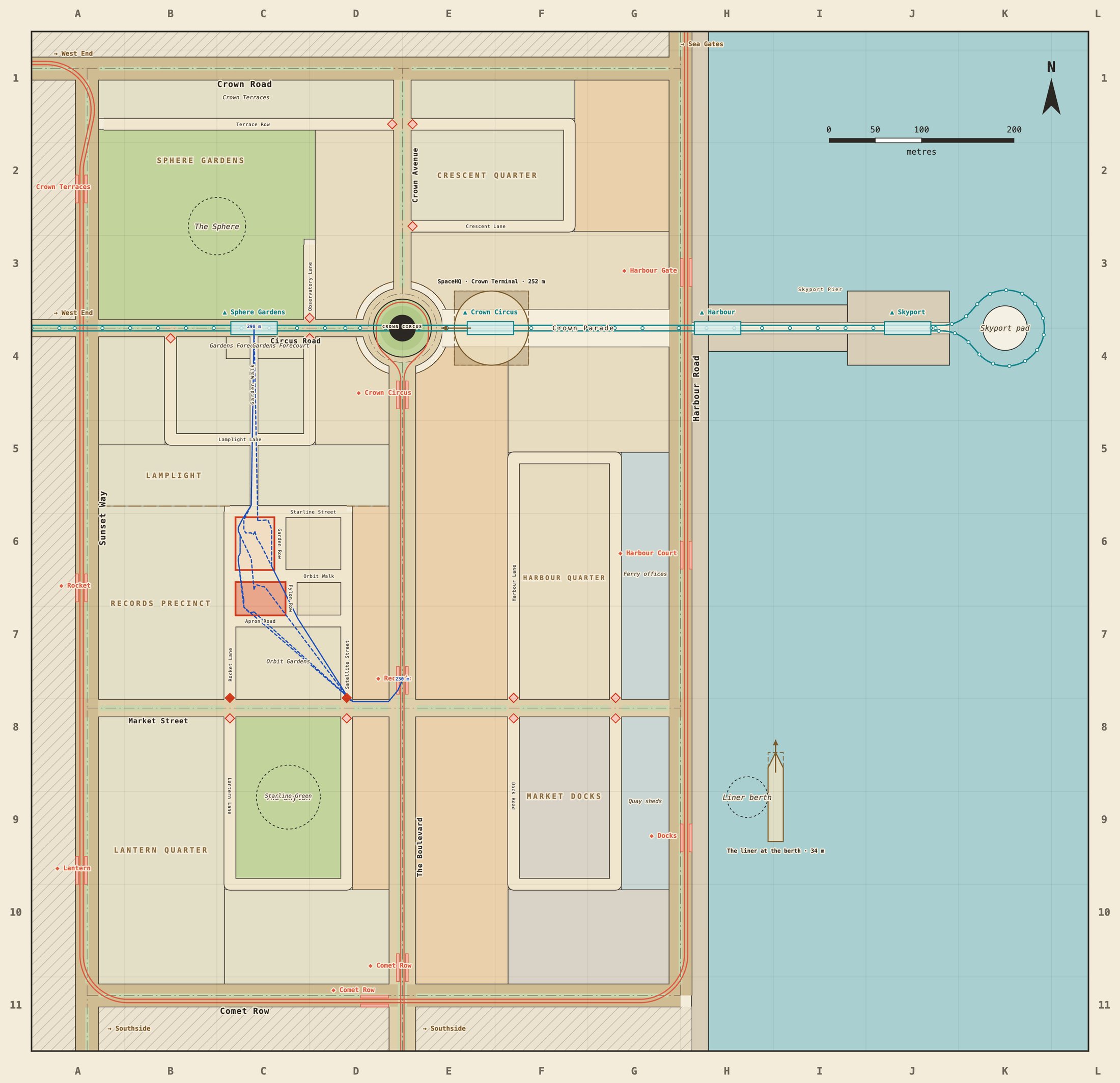 Harbour District master plan, CAD sheet